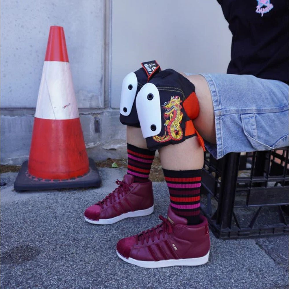 Old-School-Baby-Raspberry-Ripple-Socks-Being-Worn