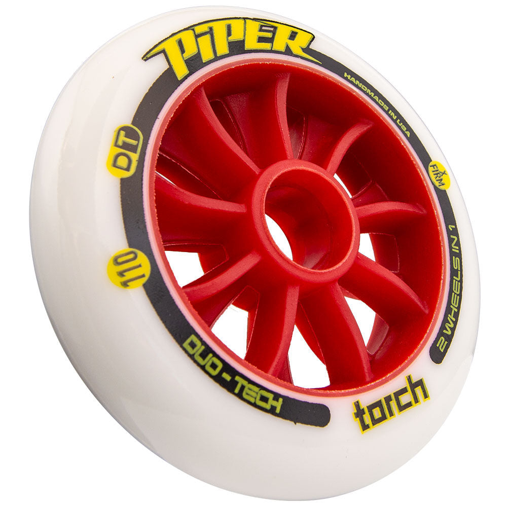 Piper-Torch-Xfirm-110mm-White-Inline-Speed-Wheel-Track-Road-With-Angled-View