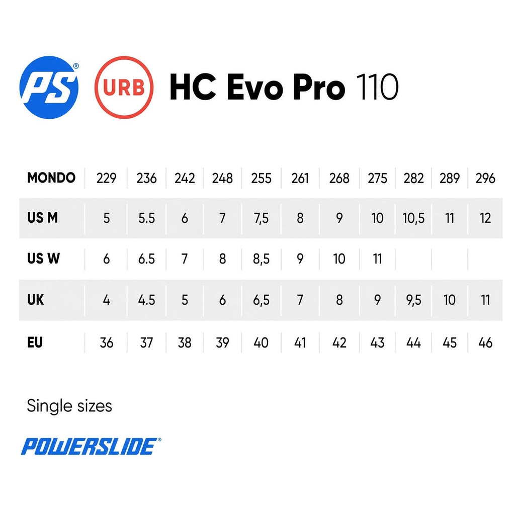 Powerslide-HC-EVO-Pro-Size-Chart