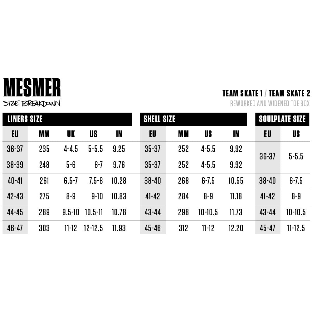 Powerslide-Mesmer-Throne-Inline-Skate-Size-Chart