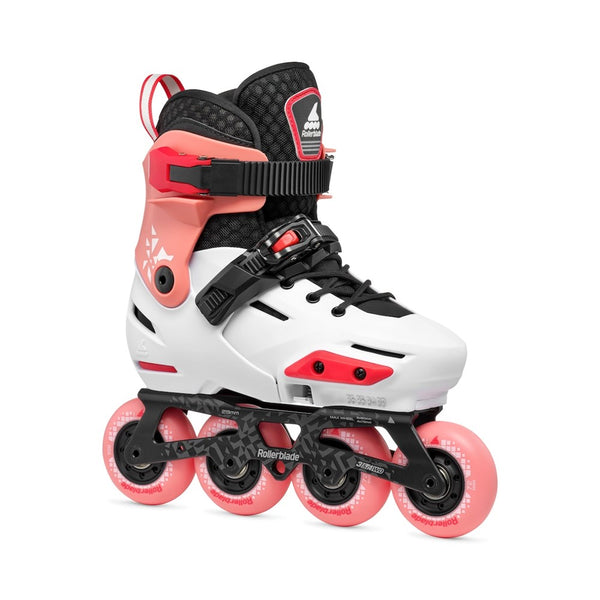 Rollerblade-APEX-Junior-Adjustable-Inline-Skate-Platinum-Coral