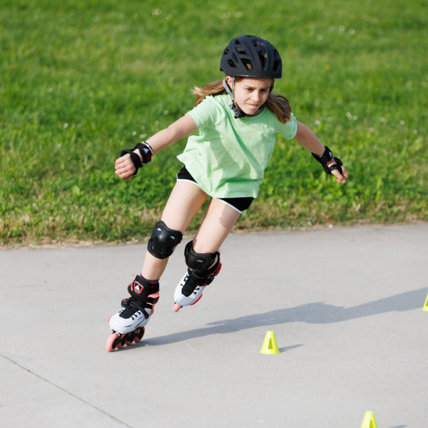 Rollerblade-APEX-Junior-Adjustable-Inline-Skate-Platinum-Coral-Lifestyle-View