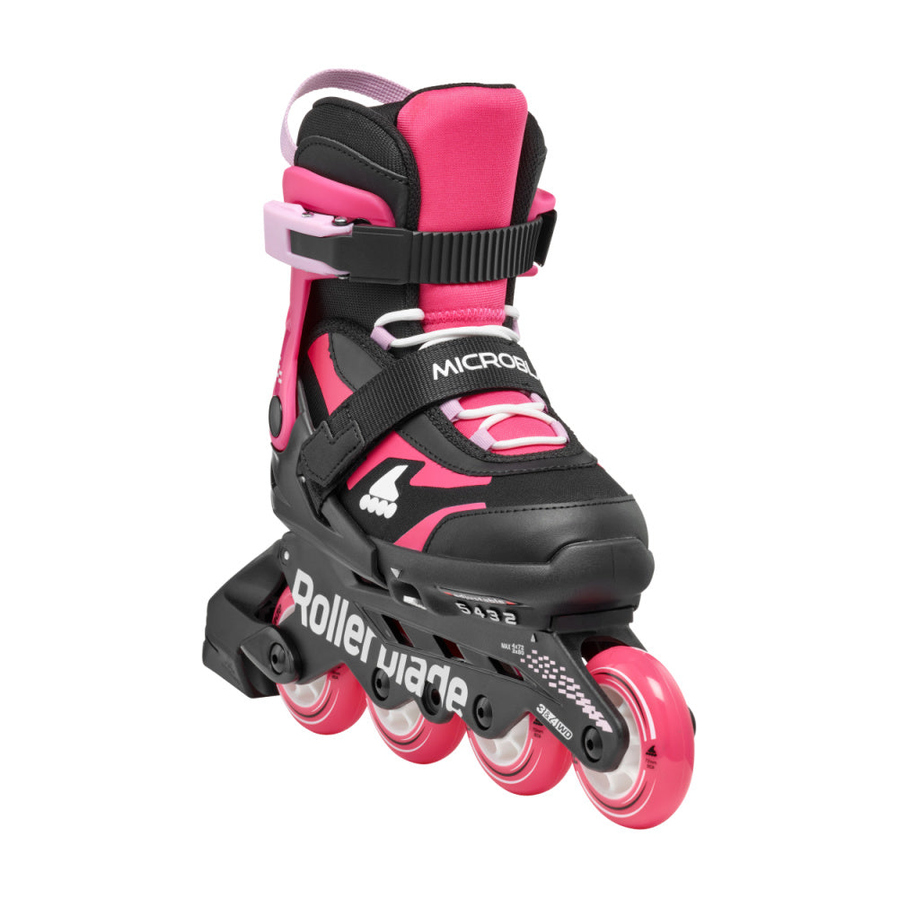 Rollerblade-Microblade-Junior-Adjustable-Inline-Skate-Black-Pink-Angle