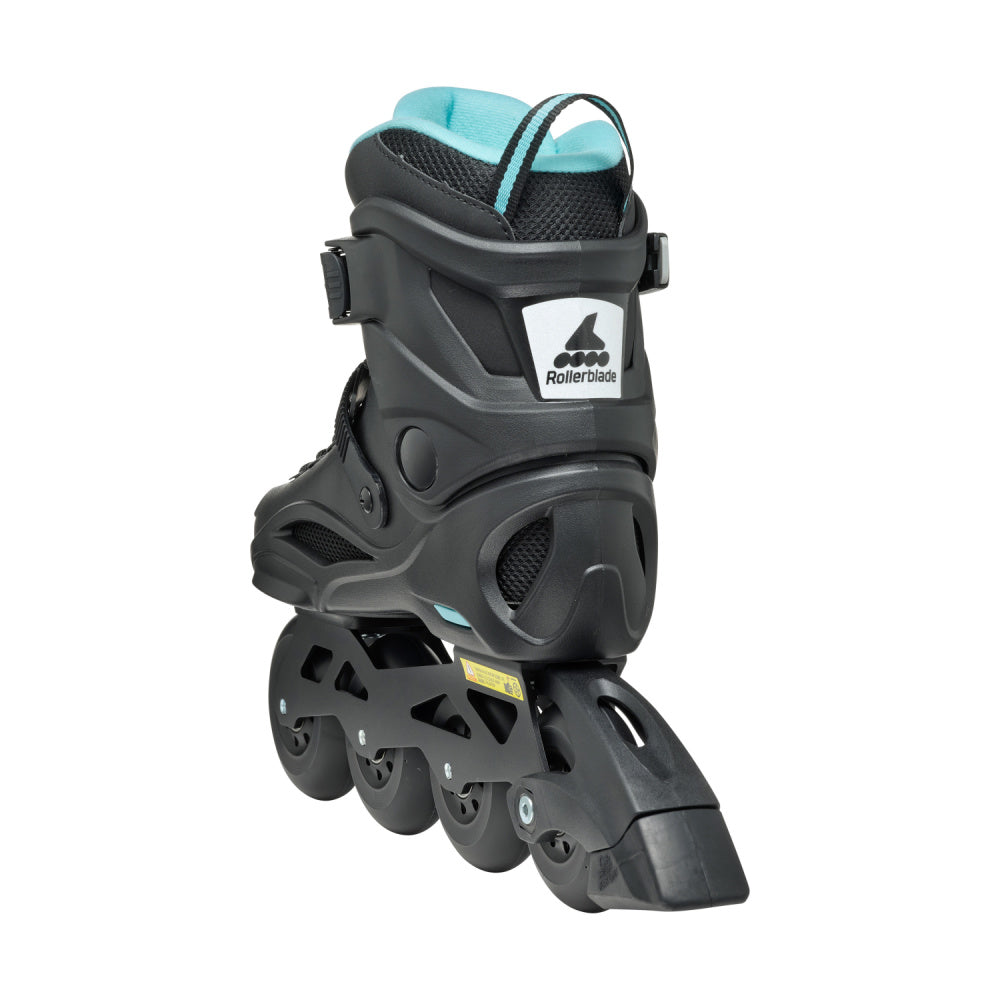 Rollerblade-RB-80-W-Inline-Skate-Black-Blue-Angle-View-Rear