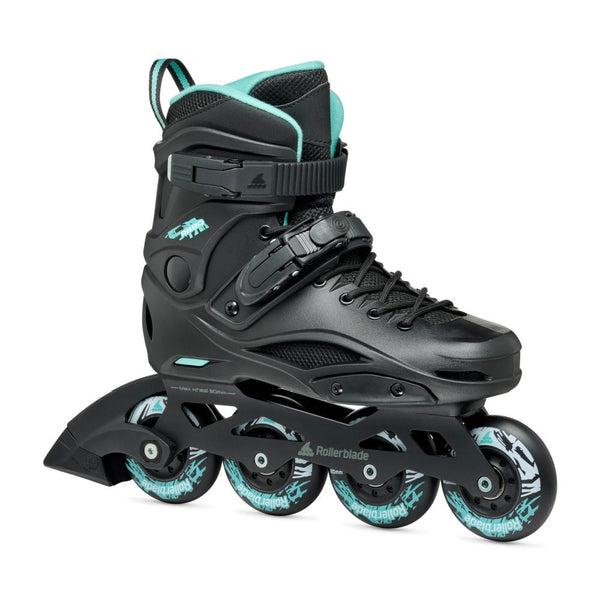 Rollerblade-RB-80-W-Inline-Skate-Black-Blue-Angle-View