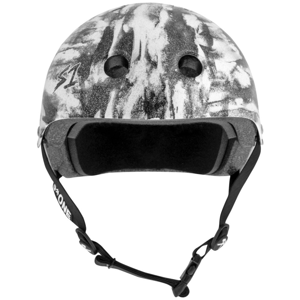 S-One-Lifer-Helmet-Black_White-Glitter_Bomba-Hache-Front