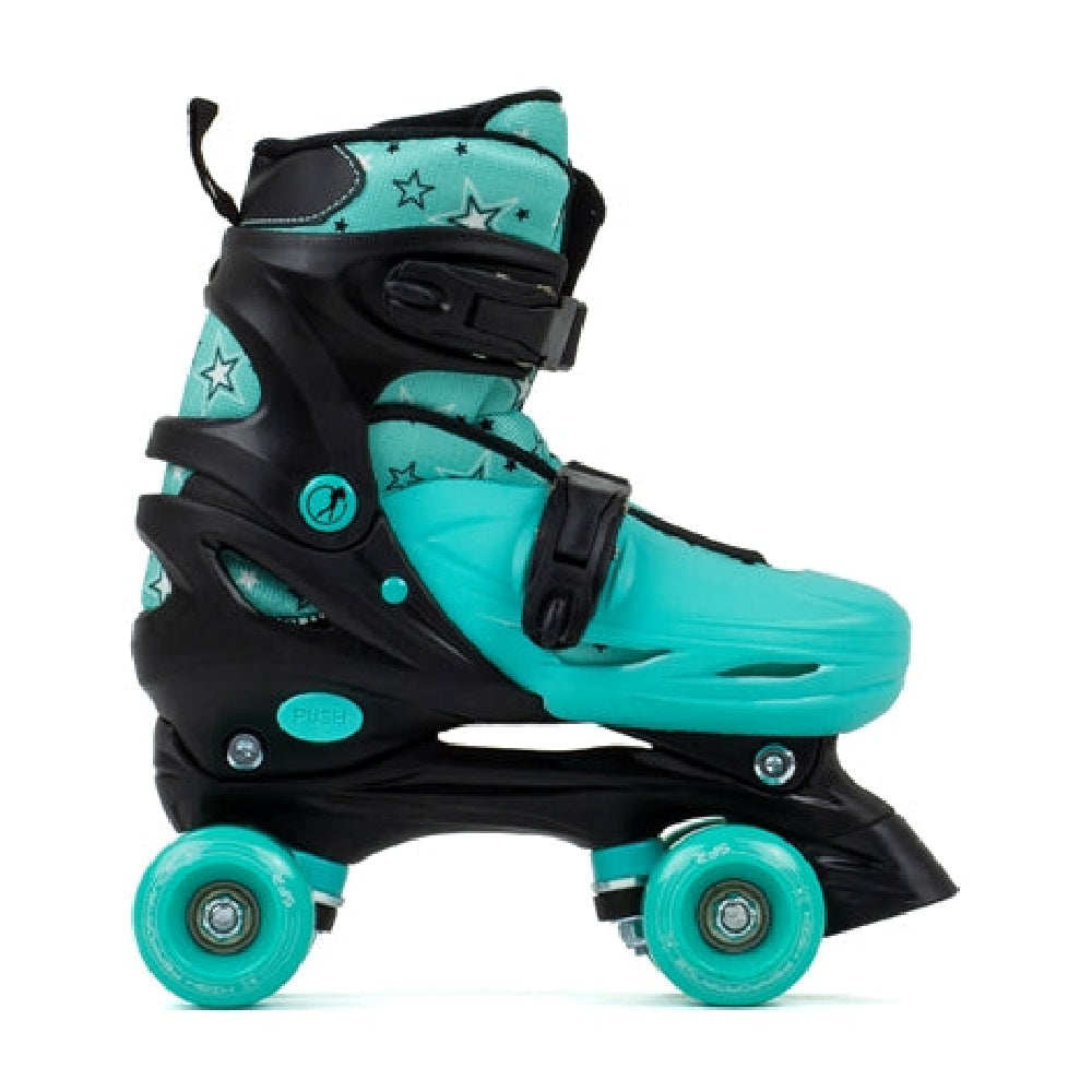 SFR-Nebula-Kids-Adjustable-Skate-in-Black-Green-Side