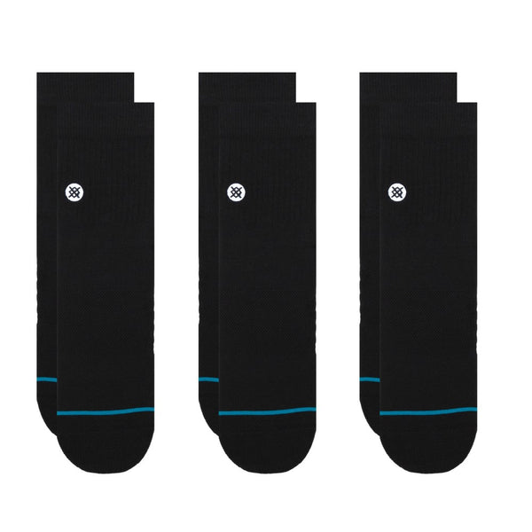 Stance-Icon-3_4-Socks-Black-3-Pack-Top-View