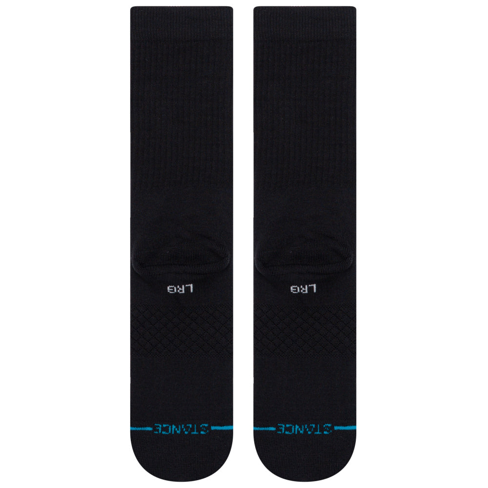 Stance-Icon-Socks-Pair-Black-Pair-Heel-View