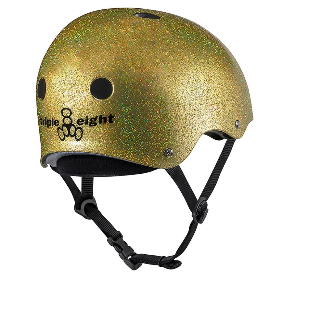 TRIPLE-8-Deep-Cover-Helmet-Glitter-Gold-Rear-Angle