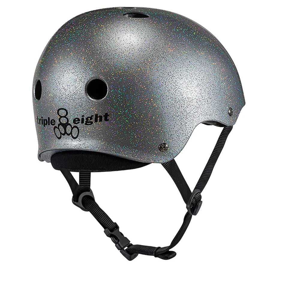TRIPLE-8-Deep-Cover-Helmet-Silver-Glitter-Rear