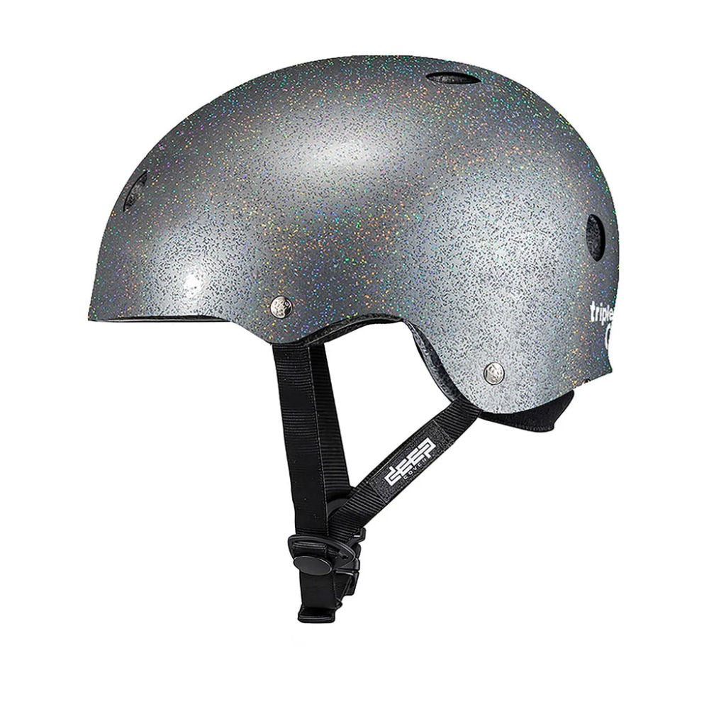 TRIPLE-8-Deep-Cover-Helmet-Silver-Glitter-Side