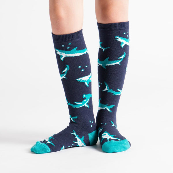 Sock-It-To-Me-Knee-High-Junior-Socks---Shark-Attack