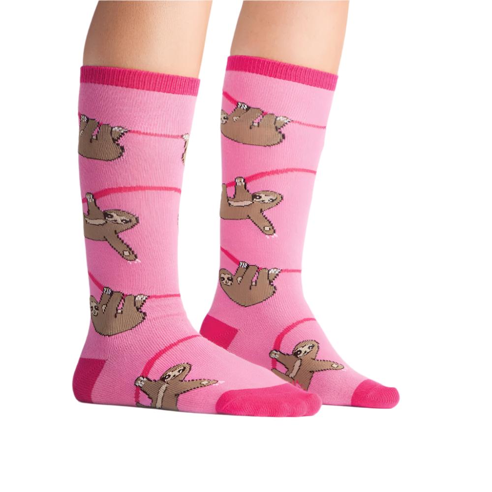 Sock-It-To-Me-Knee-High-Junior -socks - Pink Sloth