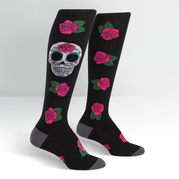 Sock-It-To-Me-Knee-High-Womens-Socks---Sugar-Skull