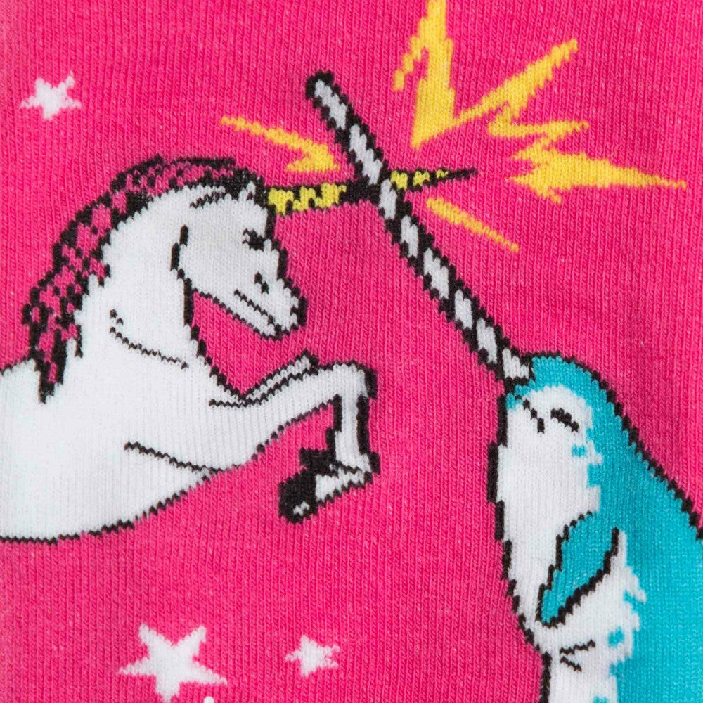 Sock-It -to-Me-Knee-High-Womens-Unicorn-vs-Narwhal-detail