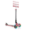 Globber-Primo-Foldable-Lights-Anodised-Bar-Scooter-Pastel-Pink-Adjsut