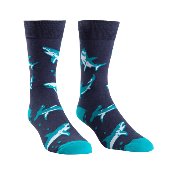 Sock-It-To-Me-men's-crew-socks-Shark-Attack