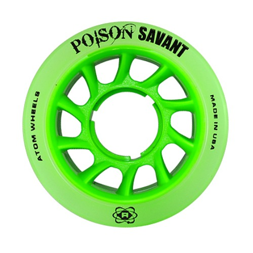 ATOM-Savant-Poison-4pack-of-Roller-Skate-Wheel  - Green