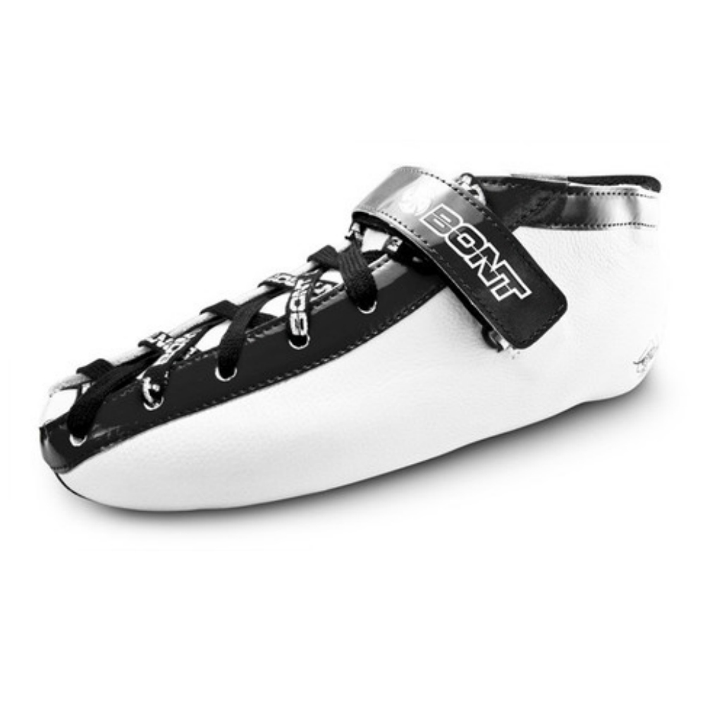 BONT-Quad-Hybrid-Fibreglass-White-Boot- black strap