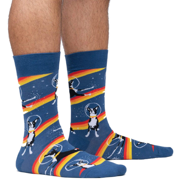 Sock -it-To-Me-Crew-Mens-Socks-Astro-Puppy-Legs