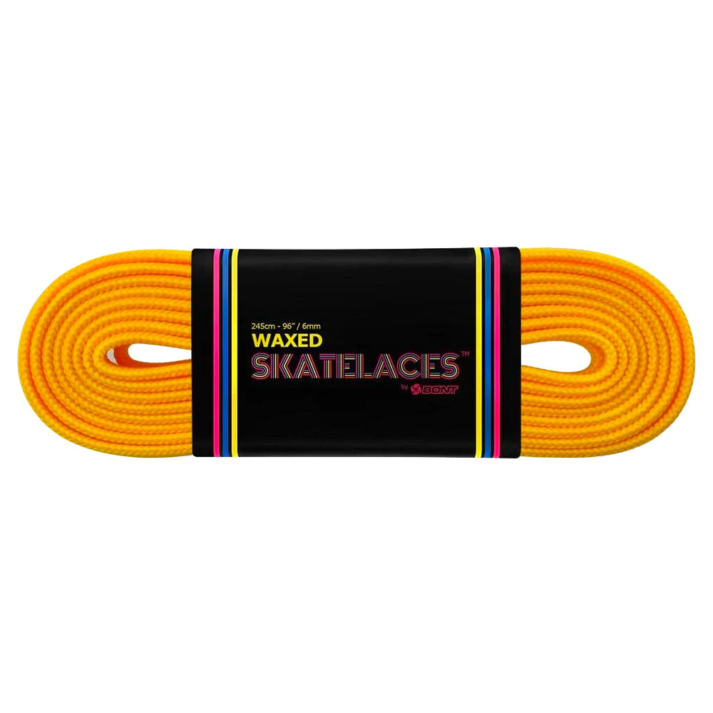     Bont-Waxed-Skate-Laces-Yellow-Flat