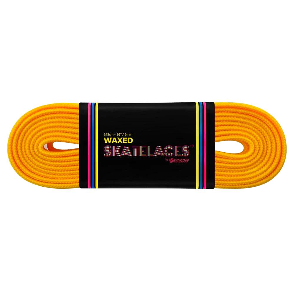 Bont-Waxed-Skate-Laces-Yellow-Flat