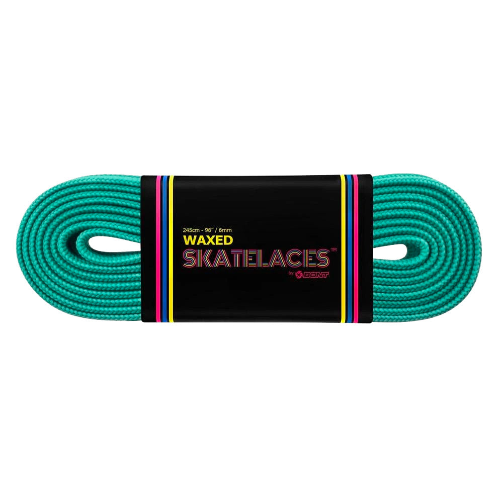 Bont-Waxed-Skate-Laces-Teal-Flat