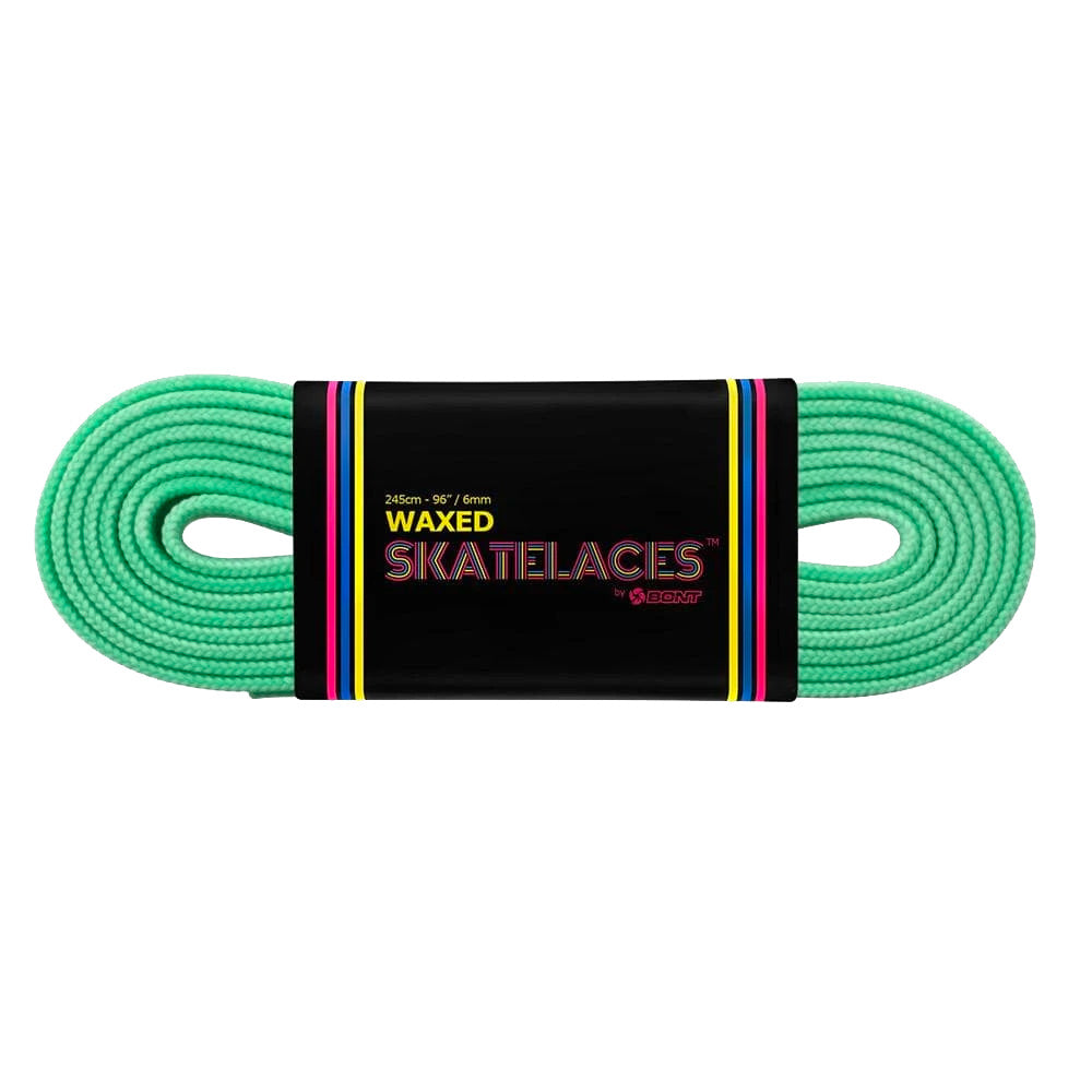     Bont-Waxed-Skate-Laces-Light-Green-Flat