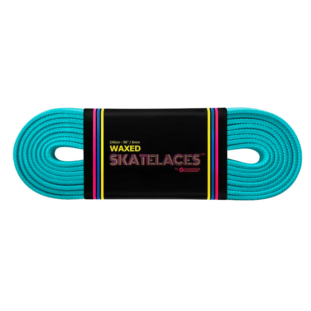 Bont-Waxed-Skate-Laces-Turquoise-Flat