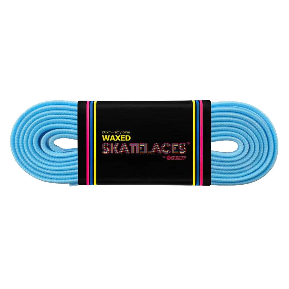     Bont-Waxed-Skate-Laces-Light-Blue-Flat