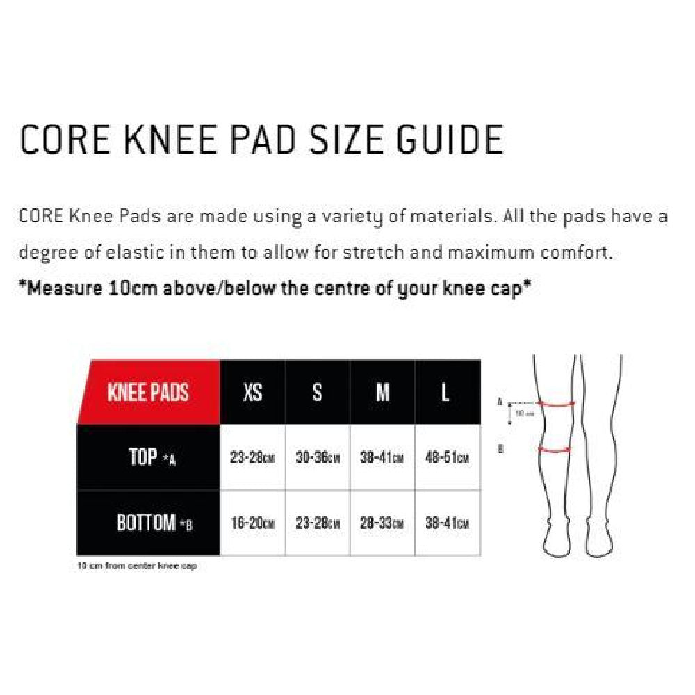 Core-Pro-Park-Kneepads-Size-Chart