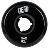 Dead-56mm-Team-Black-Orange-92a-Inline-Skate-Wheel-Front-View