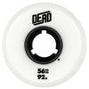 Dead-56mm-Team-White-Orange-92a-Inline-Skate-Wheel-Front-View