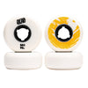 Dead-56mm-White-Orange-Wheels-Front-View