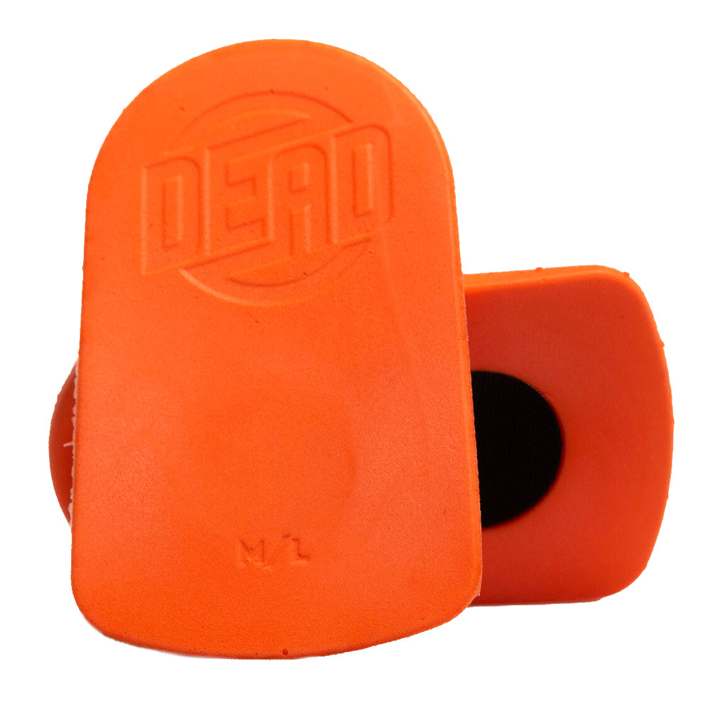 Dead-Heel-Pads-Orange-Pair-Top-View