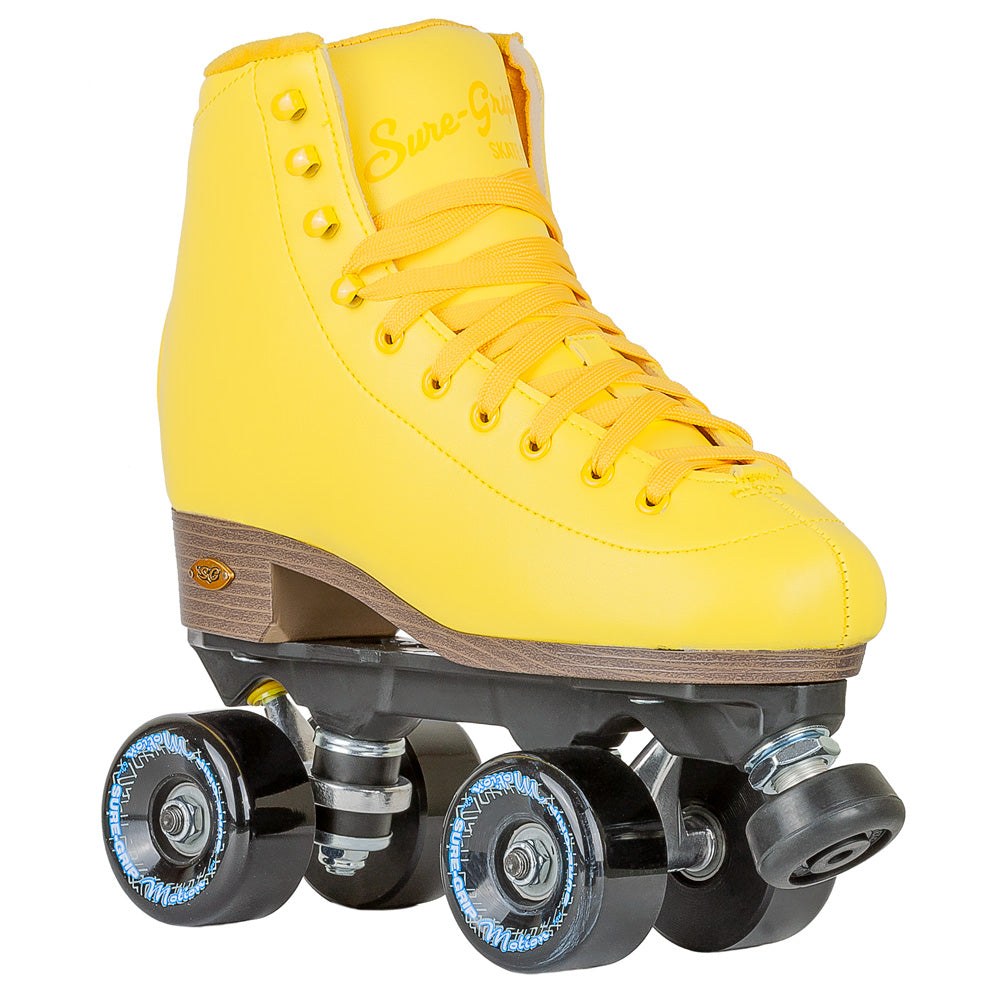 Sure-Grip-Fame-Roller-Skate-Outdoor-Motion-Wheels-Golden-Hour-Yellow
