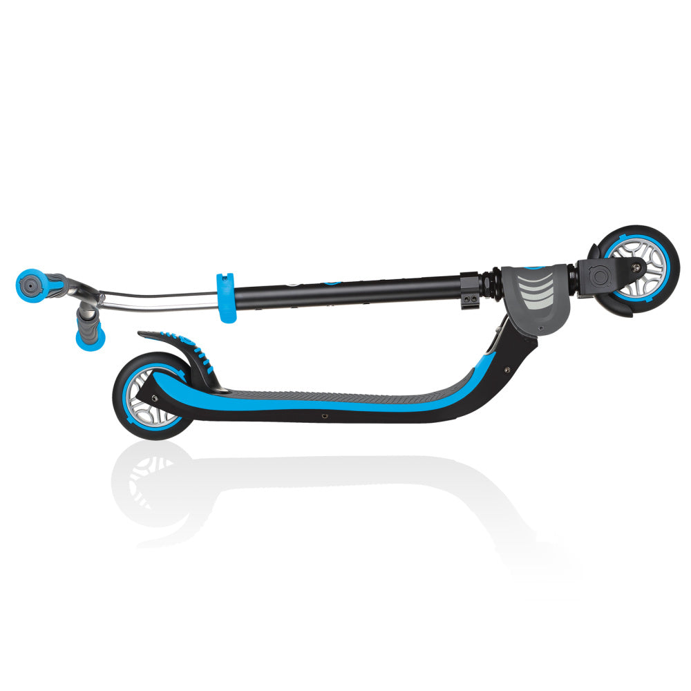 Globber-Flow-125-Foldable-Scooter-Sky-Blue-Folded