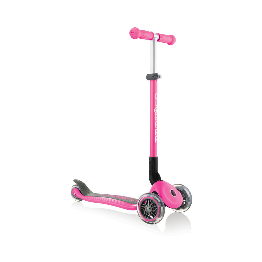 Globber-Primo-Foldable-Three-Wheel-Scooter-Pink