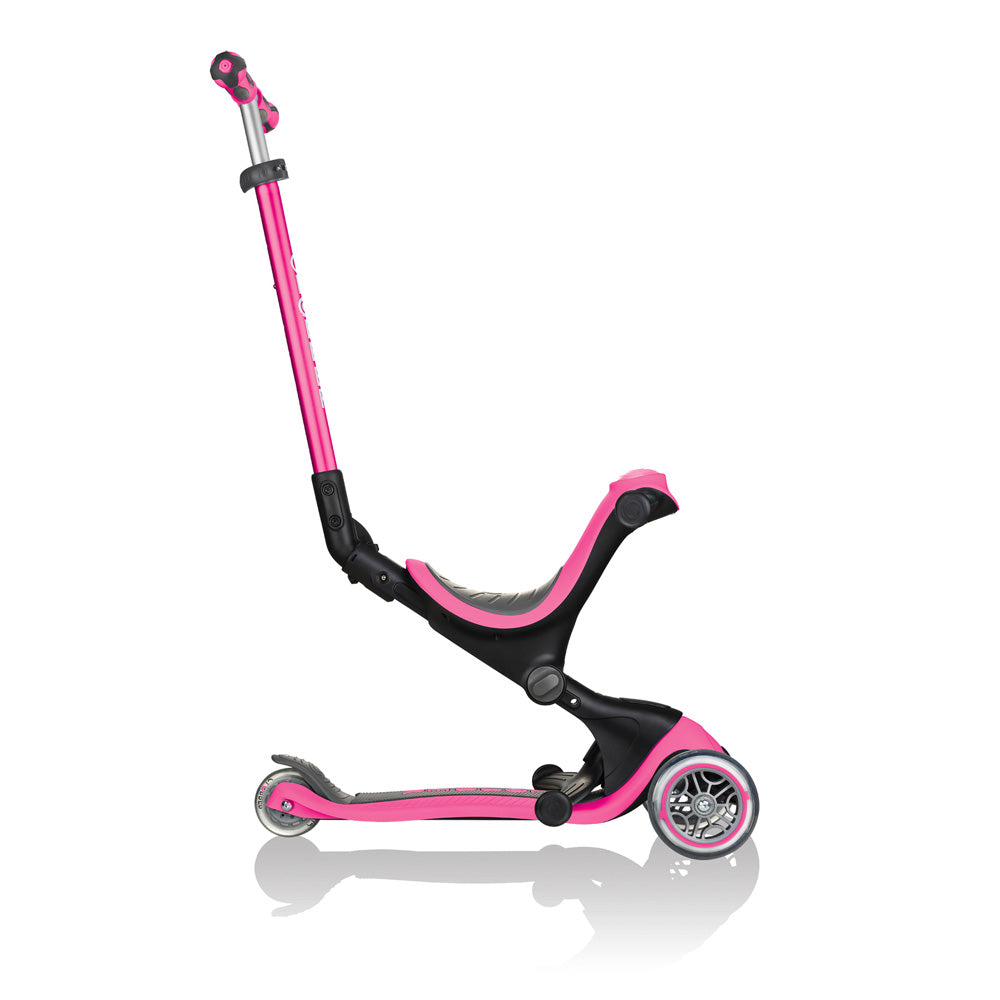 Globber-Go-Up-Deluxe-Convertable-Scooter-Deep-Pink-Side-View