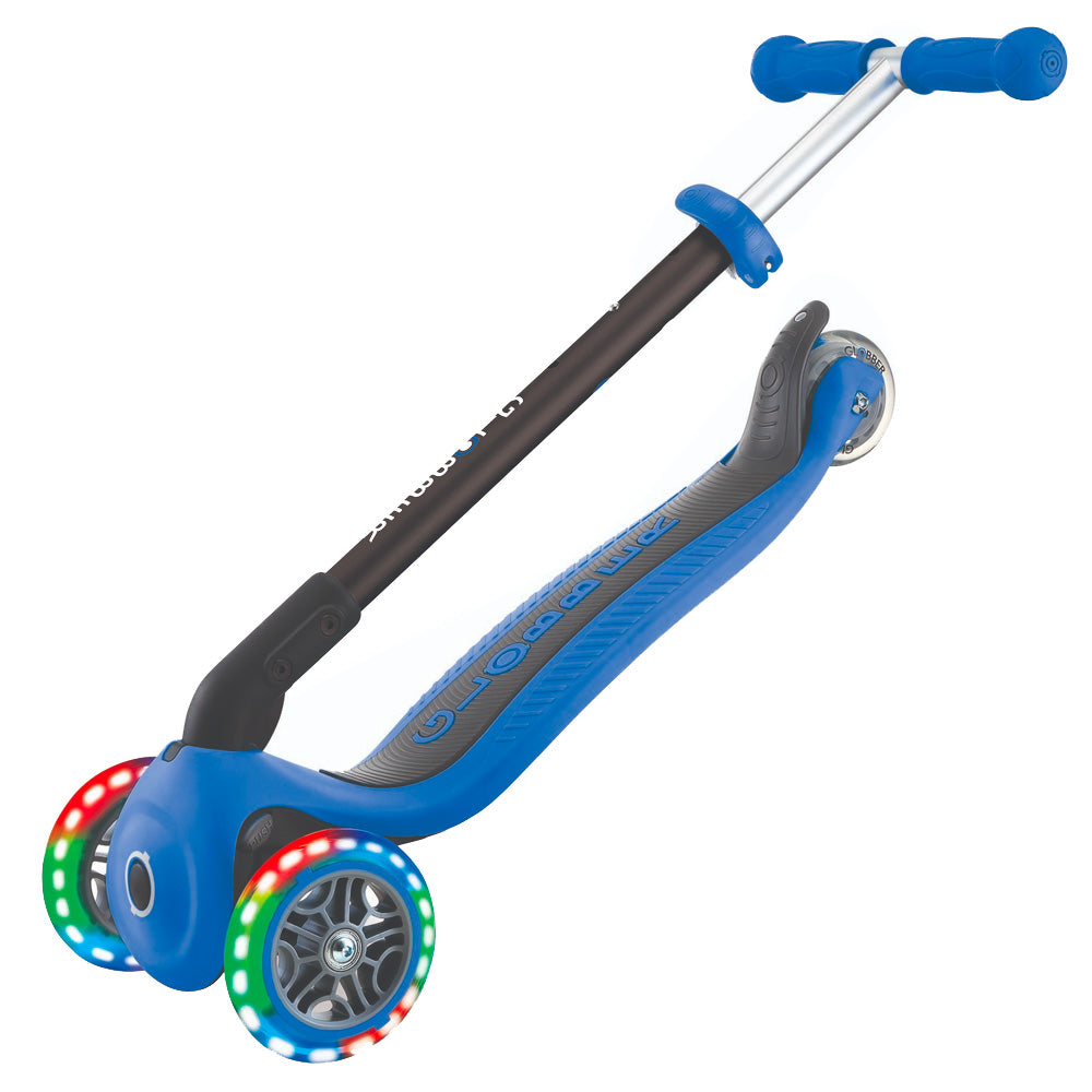 Globber-Go-Up-Foldable-Plus-Lights-Scooter-Navy-Blue-Folded