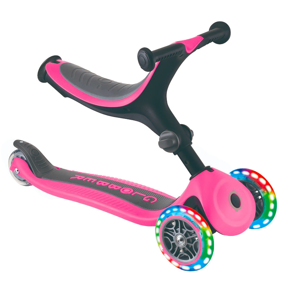 Globber-Go-Up-Foldable-Plus-Lights-Scooter-Pink-Ride-Mode