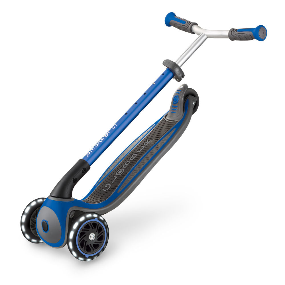 Globber-Master-Lights-Scooter-Blue-Folded