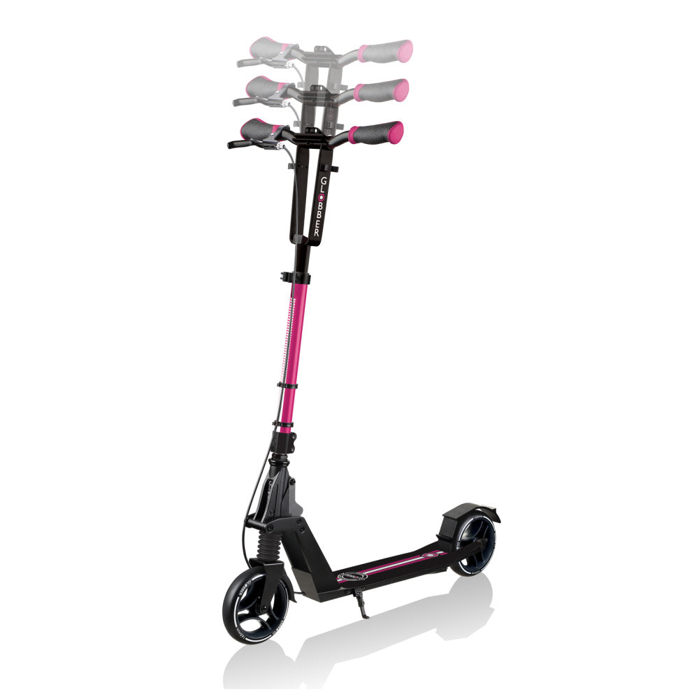 Globber- ONE-K-165-Scooter-Adult -Scooter-Ruby-Height-Adjust