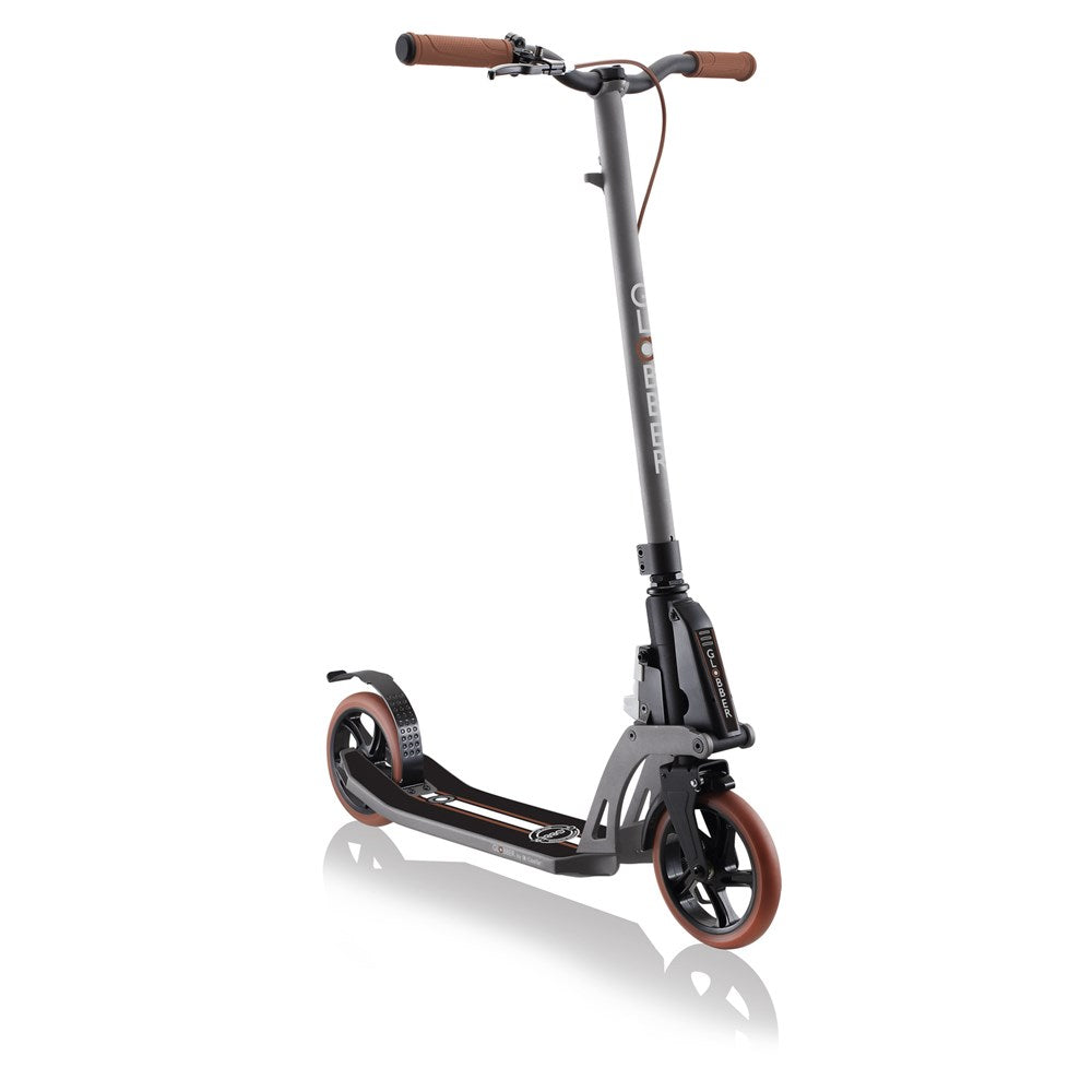 Globber-ONE-K-180-Deluxe-Scooter-Vintage-Titanium-Front-View