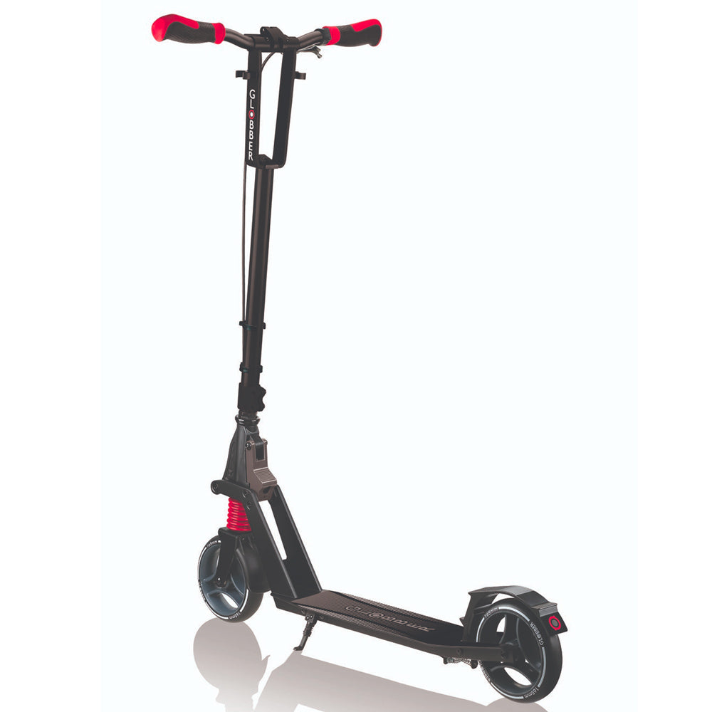 Globber-One-K-165-Scooter-Black-Red-Back-View
