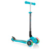 Globber-Primo-Lights-Foldable-Three-Wheel-Scooter-Teal