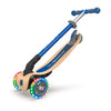 Globber-Primo-Foldable-Wood-Light-Up-Scooter-Navy-Folded