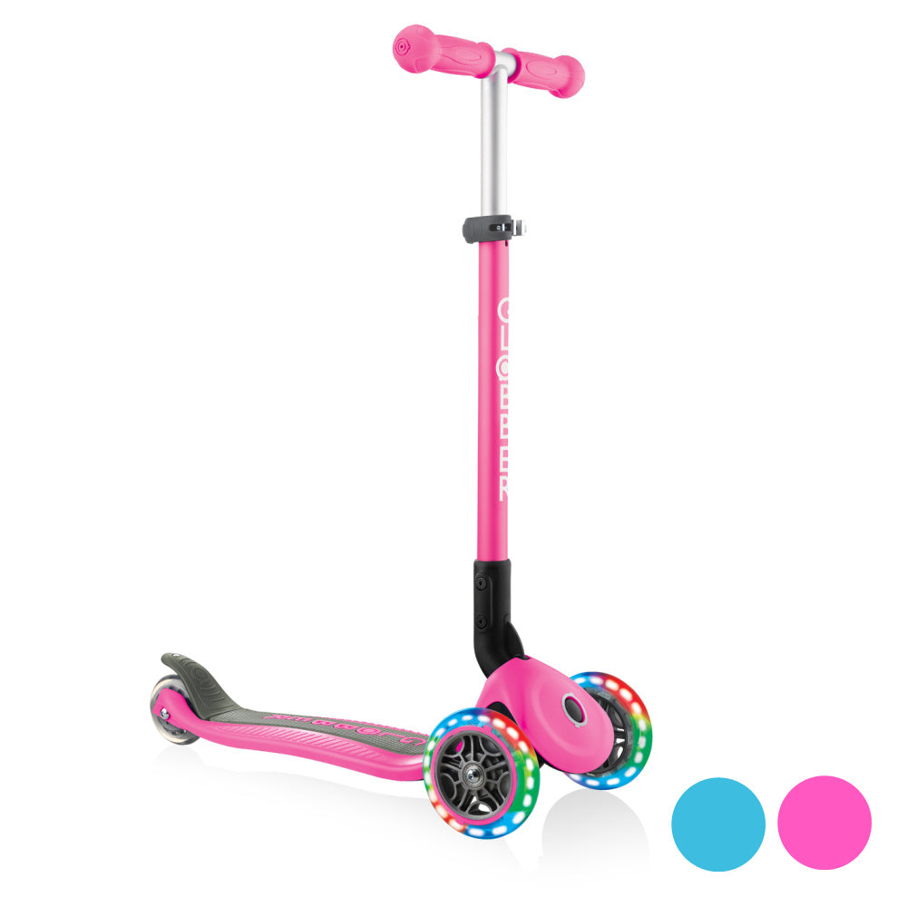 Globber-Primo-Lights-Foldable-Three-Wheel-Scooter-Colour-Options