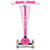 Globber-Primo-Lights-V3-Anodized-Bar-3-Wheel-Scooter-Pink-Side-Movement
